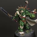 Warhammer 40K Painted Dark Angels Captain in gravis armor